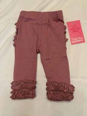 RuffleButts Baby Leggings in Mauve NWT